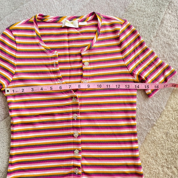 Maeve Anthropologie ribbed striped top size XS - Picture 9 of 10